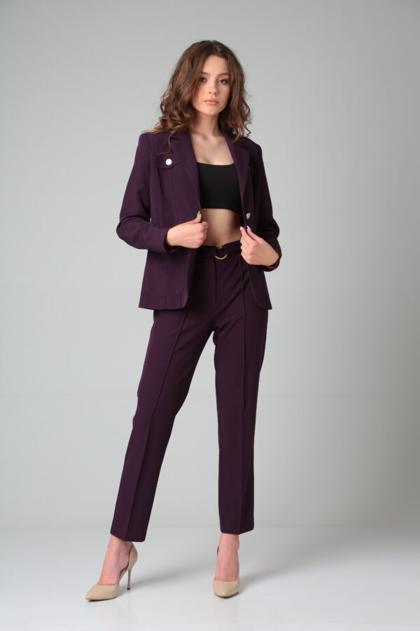 Купить брючный костюм женский Vilena Fashion 824 фиолет