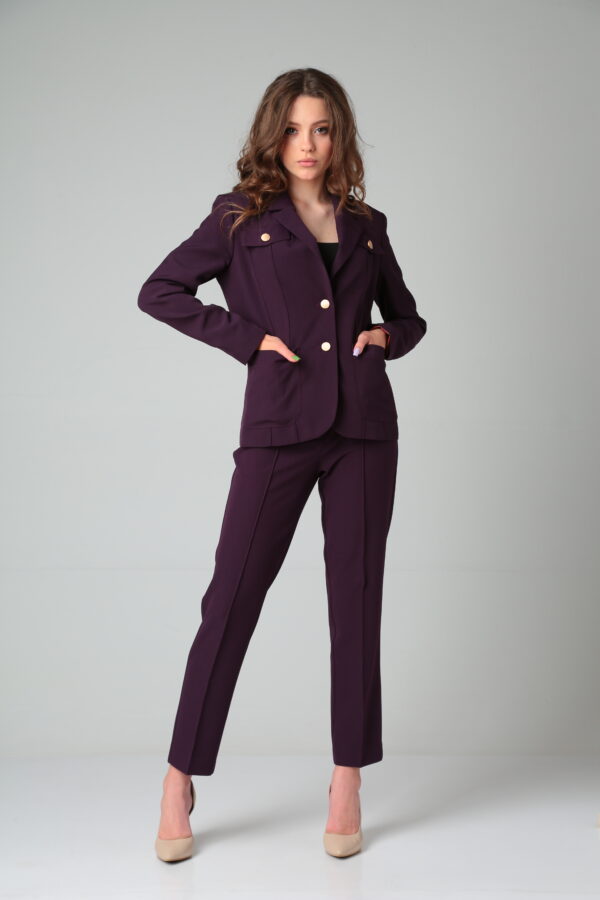 Купить брючный костюм женский Vilena Fashion 824 фиолет