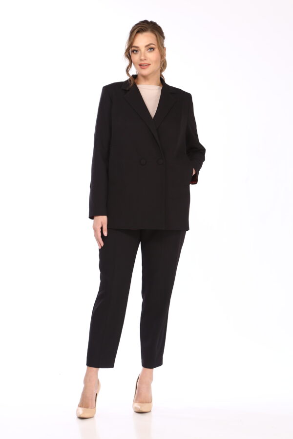Купить деловой костюм женский черный Vilena Fashion 837