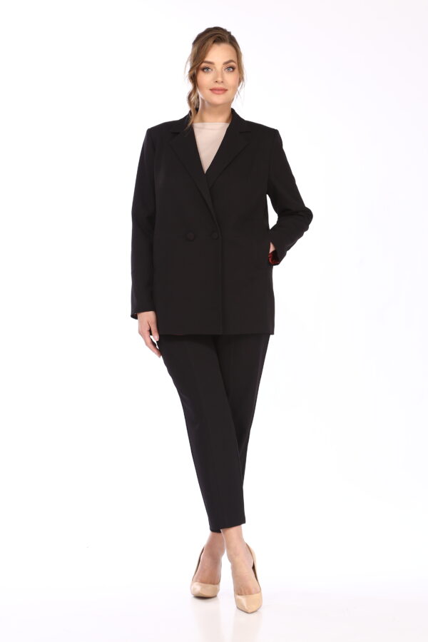 Купить деловой костюм женский черный Vilena Fashion 837