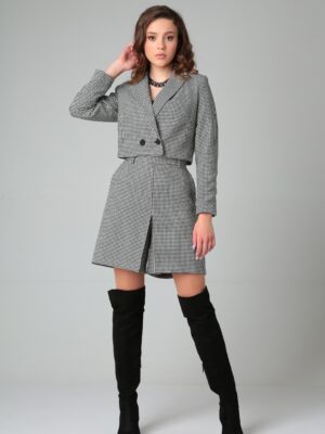 Костюм Vilena Fashion 844 черная гусь-лапка