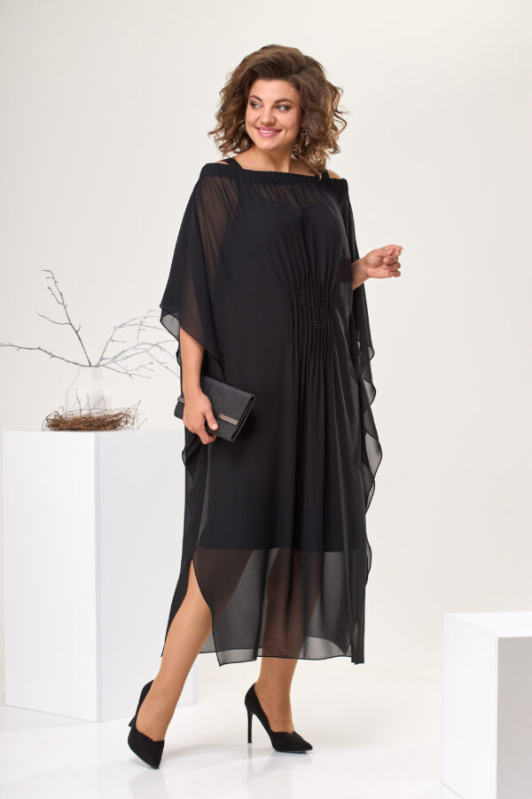 Купить красивое черное платье Romanovich style 1-2433