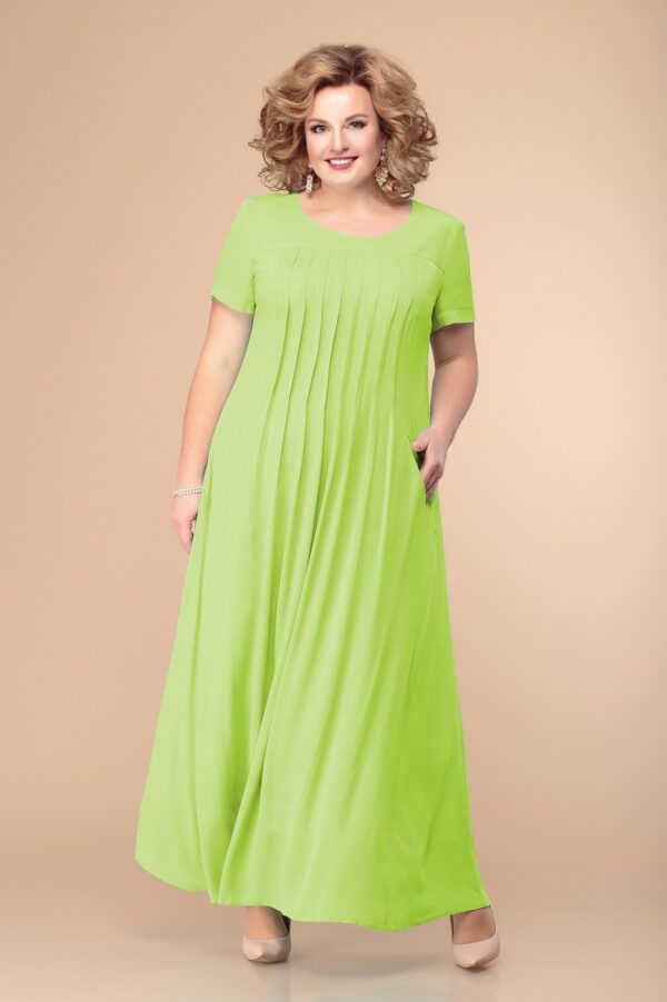 Купить платье зеленое большой размер Romanovich 1-1826