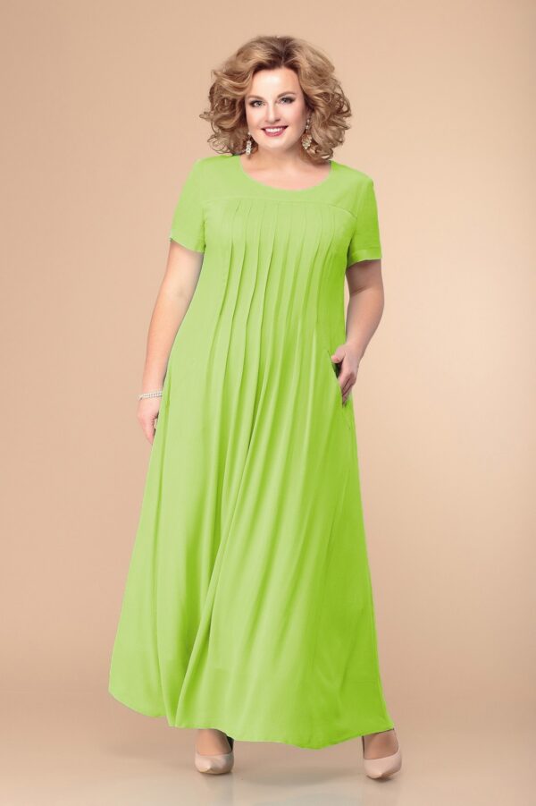 Купить платье зеленое большой размер Romanovich 1-1826
