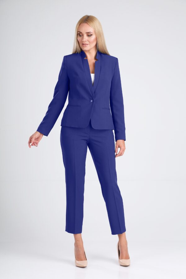 Купить деловой костюм женский синий Vilena Fashion 843