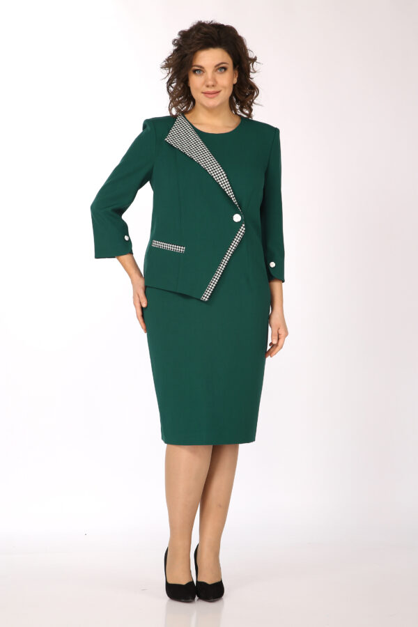 Купить платье женское деловое зеленое Vilena Fashion 863
