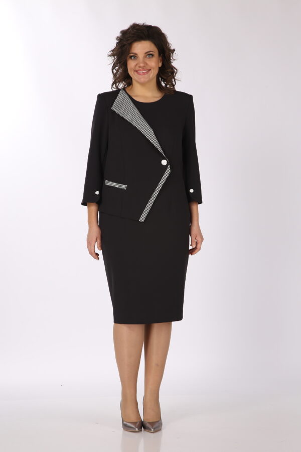Купить платье женское деловое черное Vilena Fashion 863