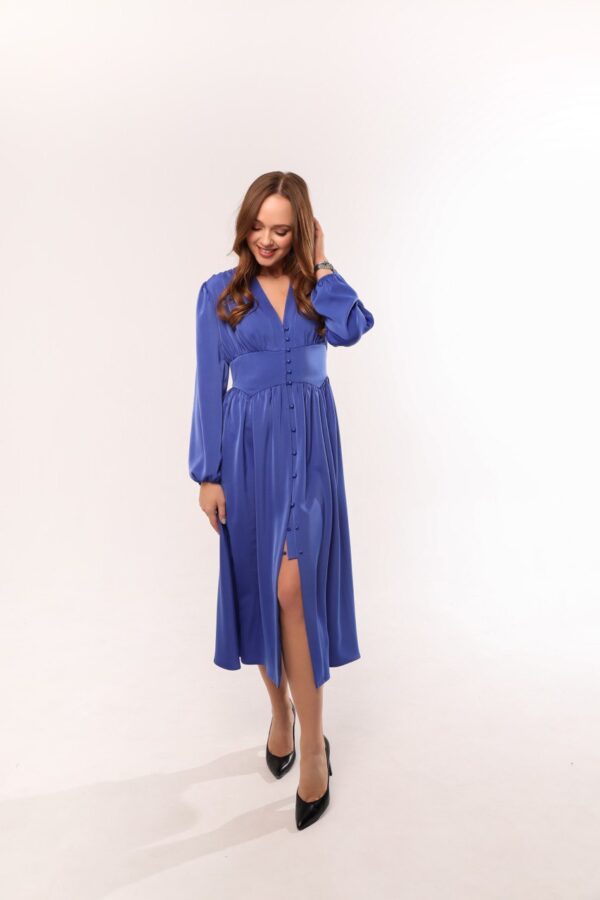 Купить платье женское длинное синее Pur Pur 11-119-1