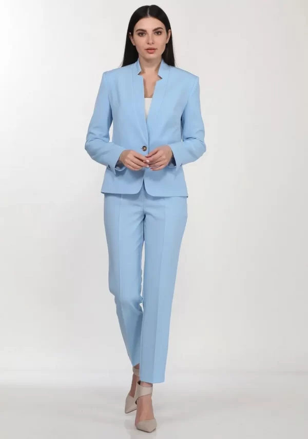 Купить деловой костюм женский Vilena Fashion 843 голубой