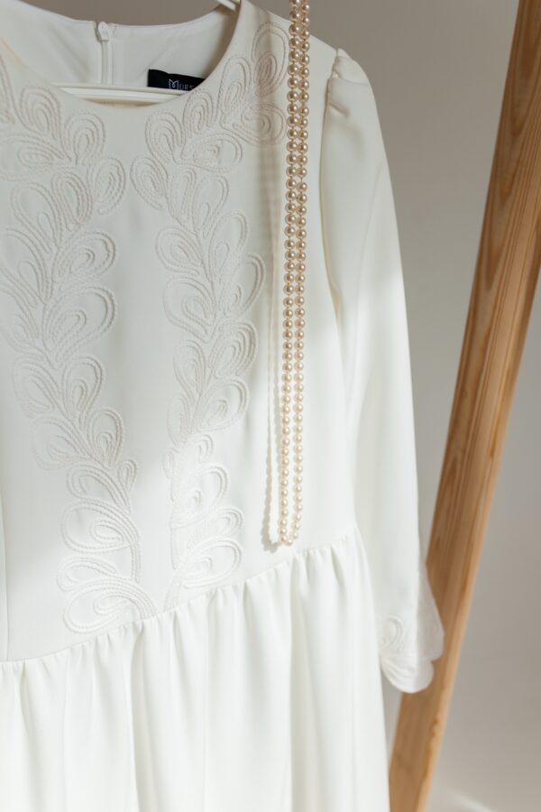 Купить платье нарядное ажурное URS 22-907-1 белое