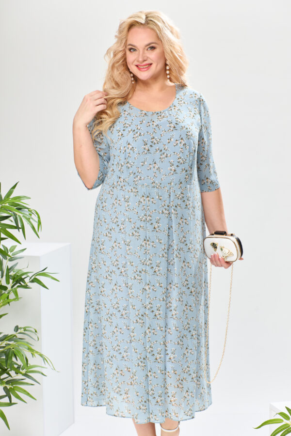 Купить платье из шифона Romanovich style 1-2193 голубое