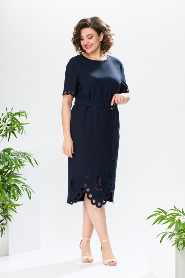 Купить платье с перфорацией Romanovich style 1-2370 синее
