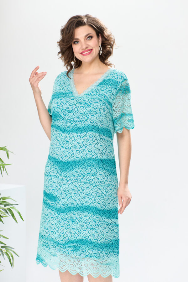 Купить платье из кружева Romanovich style 1-2493 бирюза