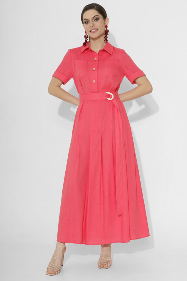 Купить летнее платье длинное URS 23-130-3 красное