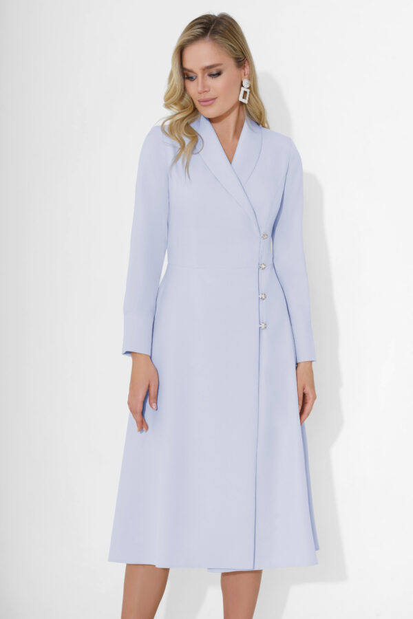 Купить платье женское длинное голубое URS 22-921-4