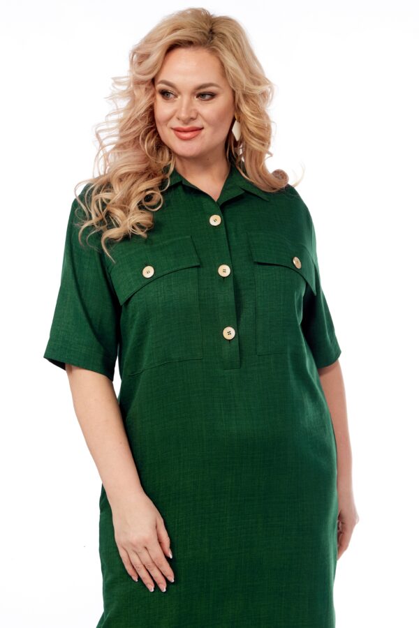 Купить платье миди Vilena Fashion 891 зеленый