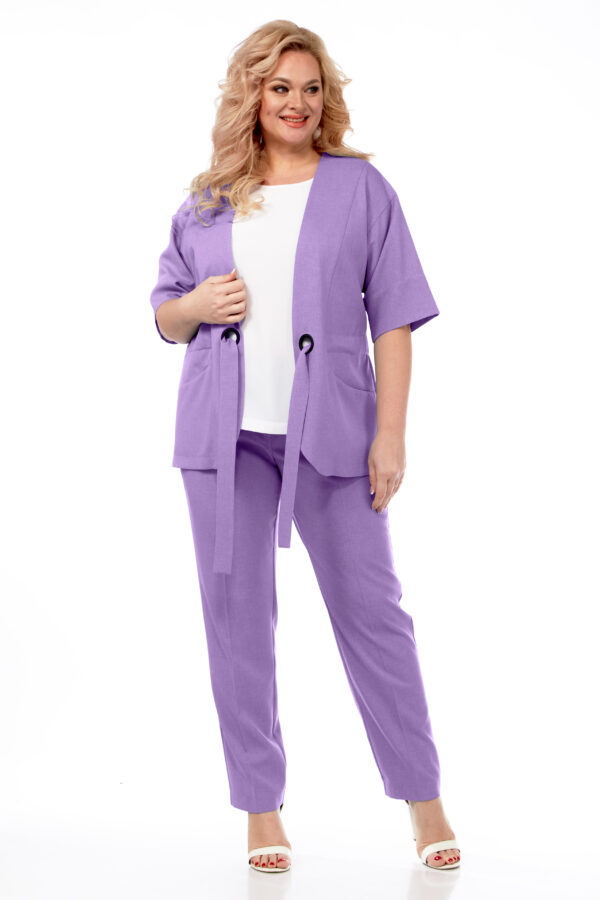 Купить костюм женский брючный Vilena Fashion 895 фиолетовый