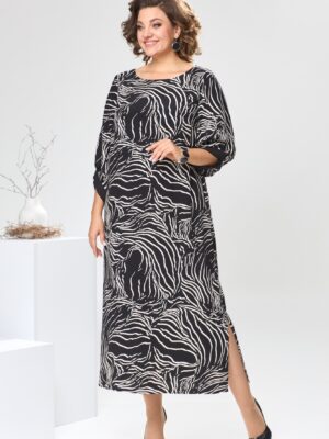 Платье Romanovich style 1-2442 черный/разводы