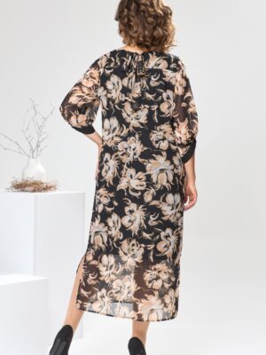 Платье Romanovich style 1-2442 коричневые цветы