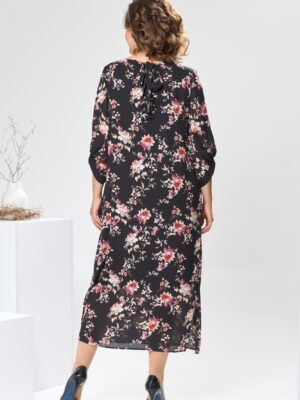 Платье Romanovich style 1-2442 чёрный/цветы