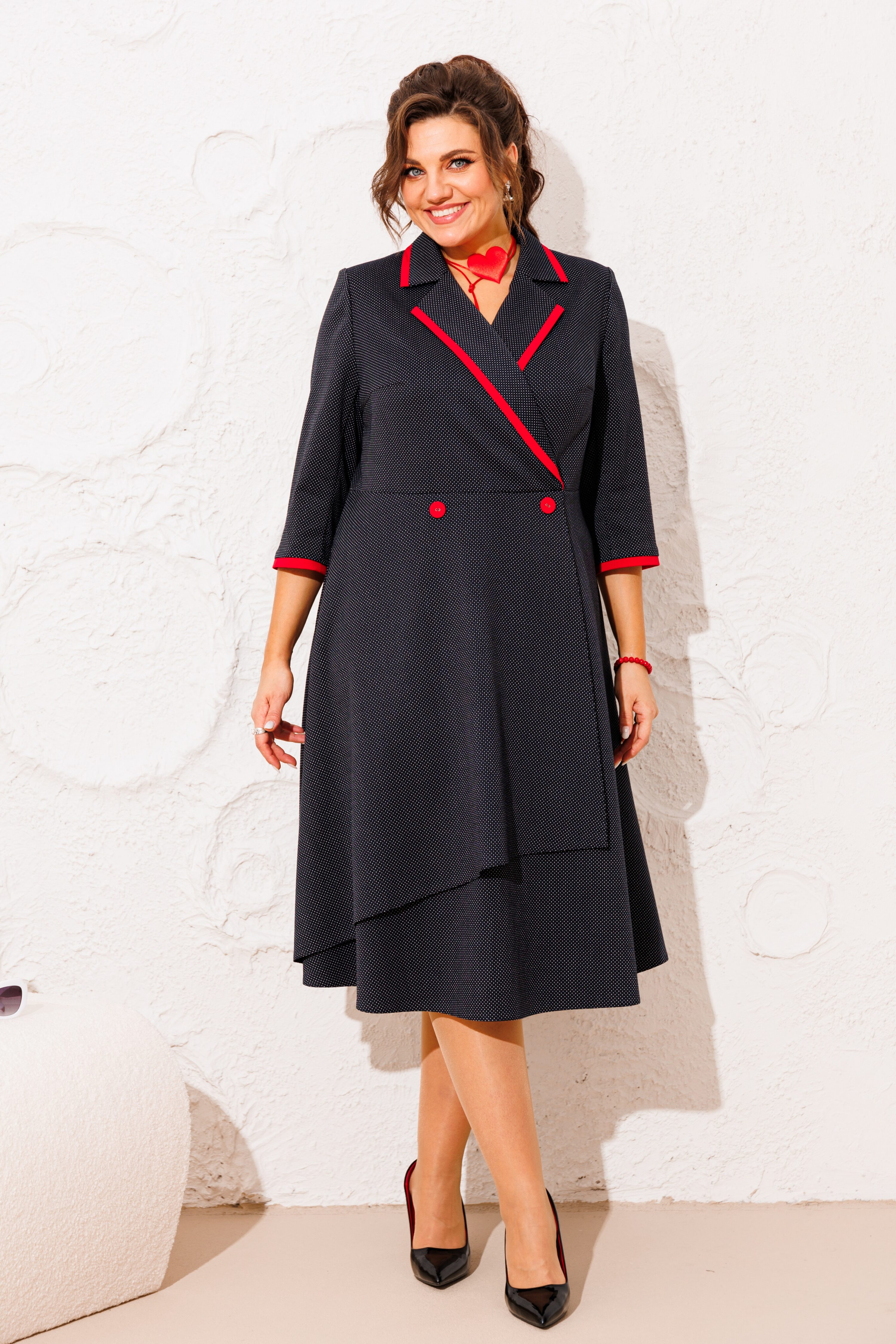 Купить платье Romanovich style 1-2629 синий в горошек