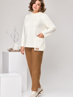 Костюм Romanovich style 2-2603 молочный/коричневый