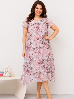 Платье Romanovich style 1-1332 розовый цветы