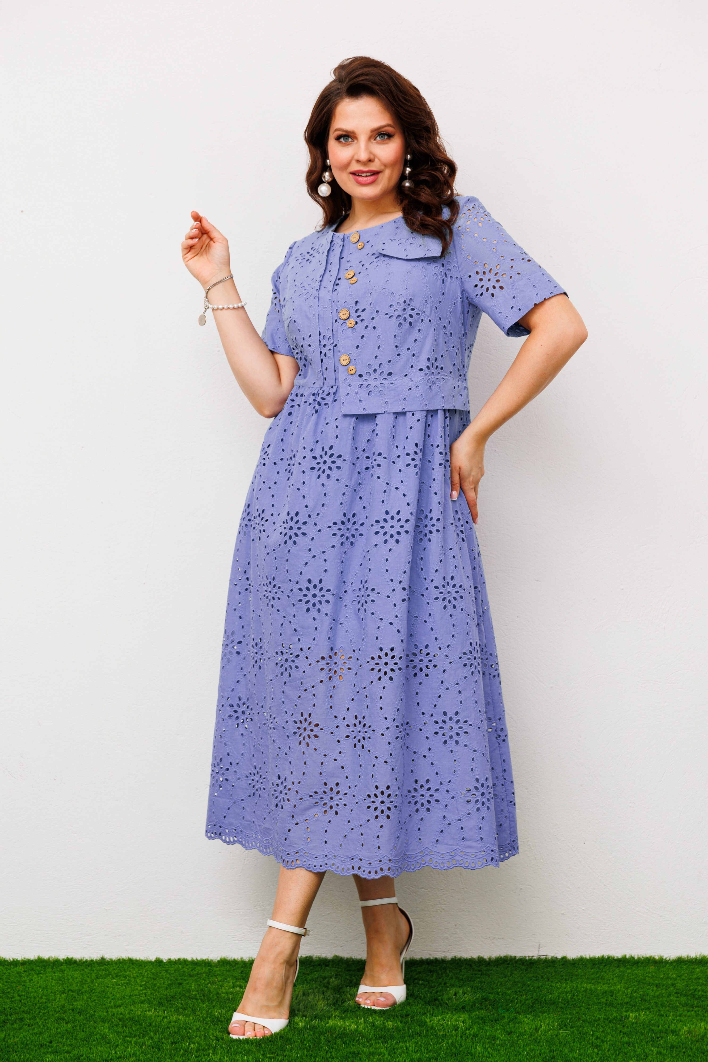 Купить платье Romanovich style 1-1951 лаванда шитьё хлопок