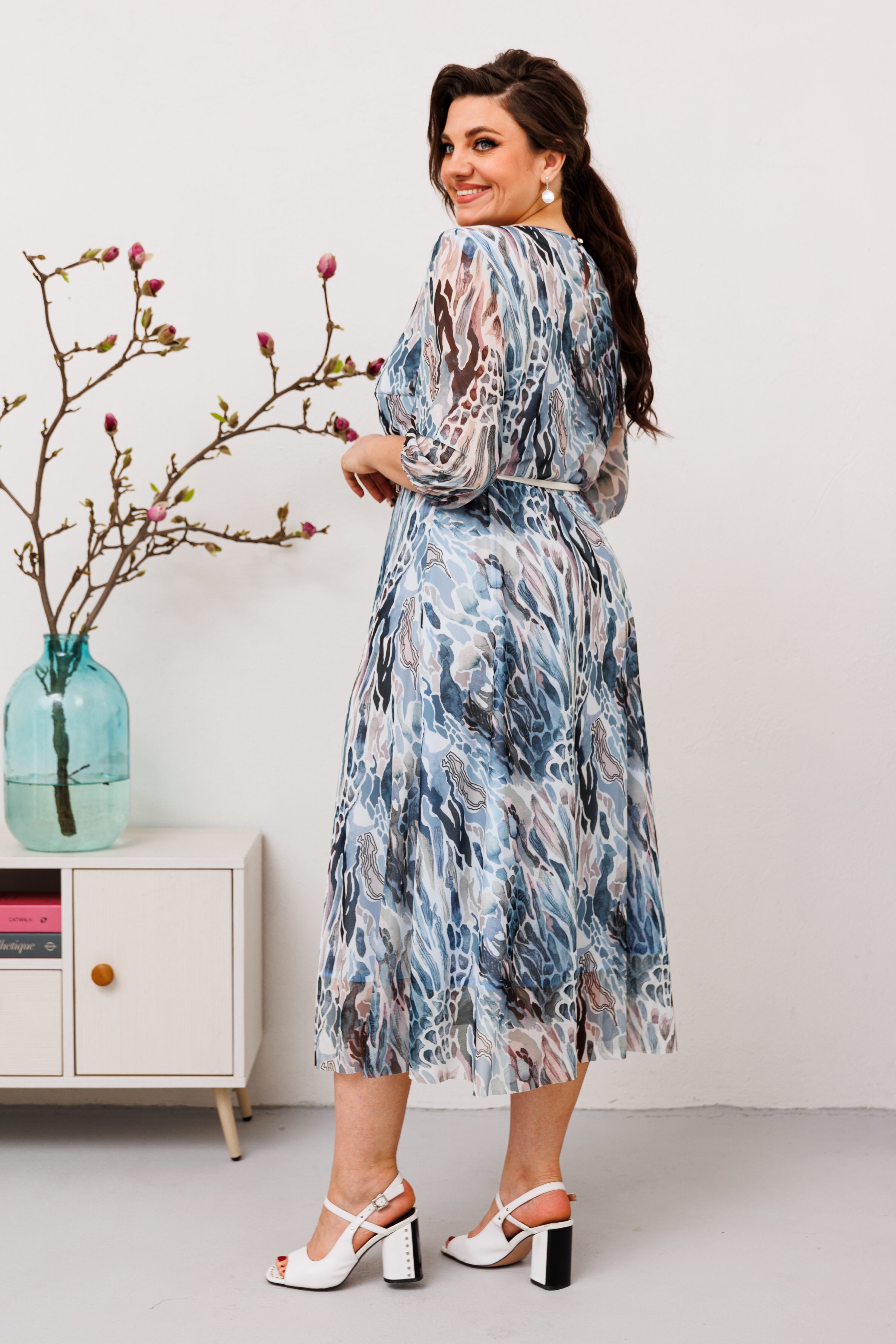 Купить платье Romanovich style 1-2607 женское серо-голубое