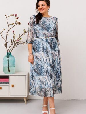 Платье Romanovich style 1-2607 серо-голубой