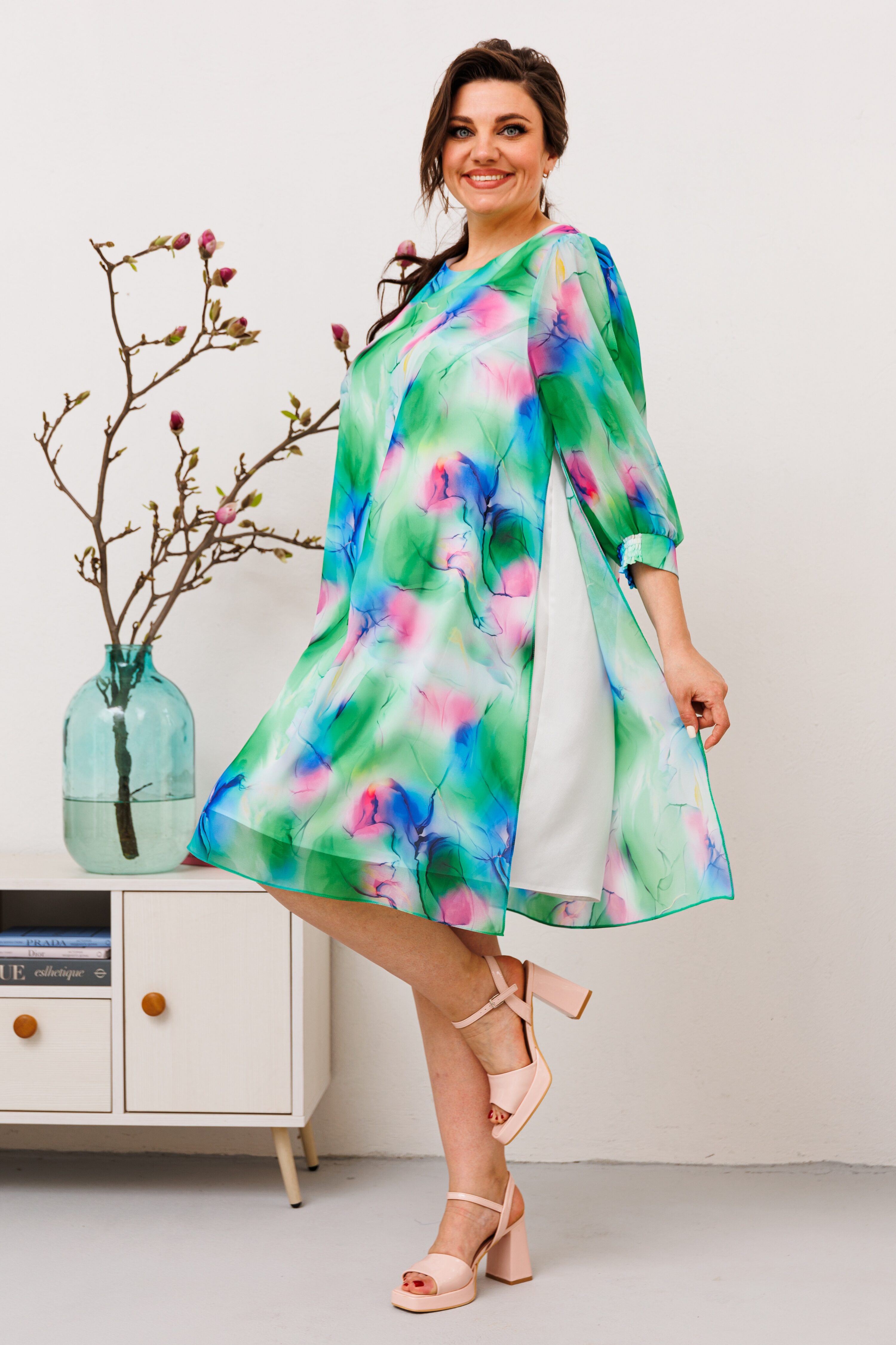 Купить платье Romanovich style 1-2628 салат/розовый