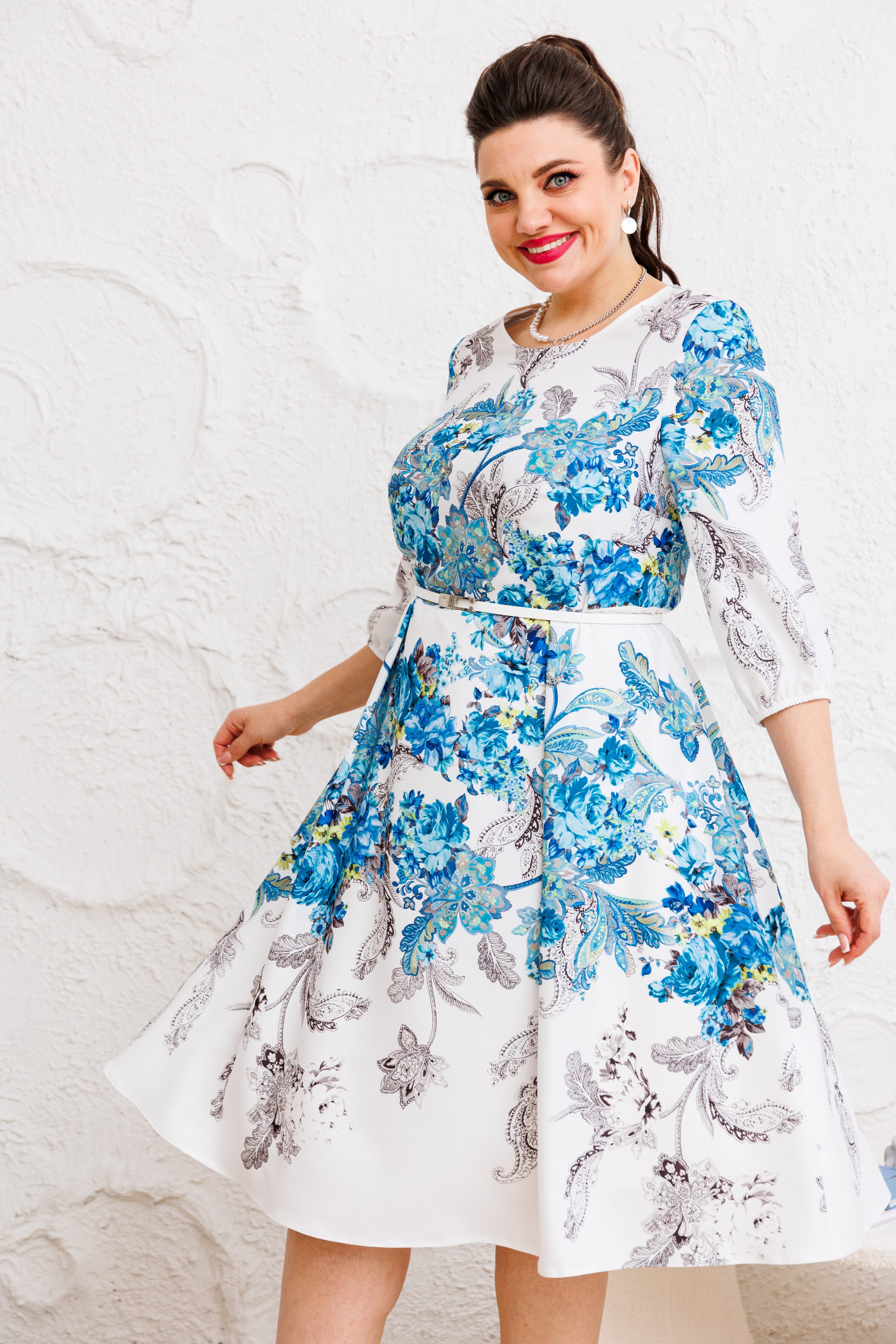 Купить платье Romanovich style 1-2662 белый бирюза
