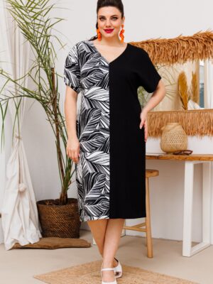 Платье Romanovich style 1-2667 чёрный/белый