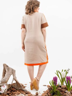Платье Romanovich style 1-2519 беж/оранжевый