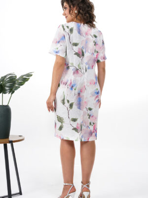 Платье Alani Collection 2352 молоко цветы